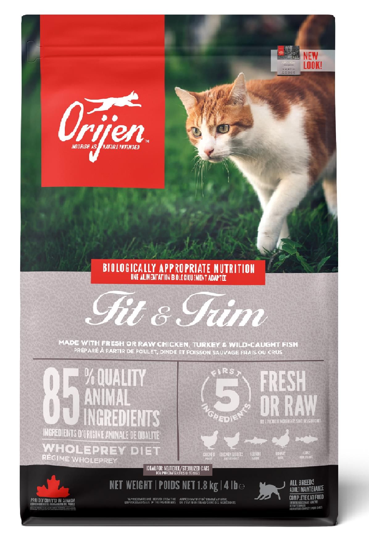 Fit&Trim Fazla Kilolu Kediler için Kedi Maması 1,8 Kg