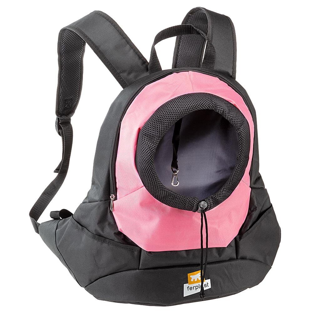 Ferplast Kangoo Küçük Irk Köpek Sırt Çantası – Pembe, 41×20×43 cm