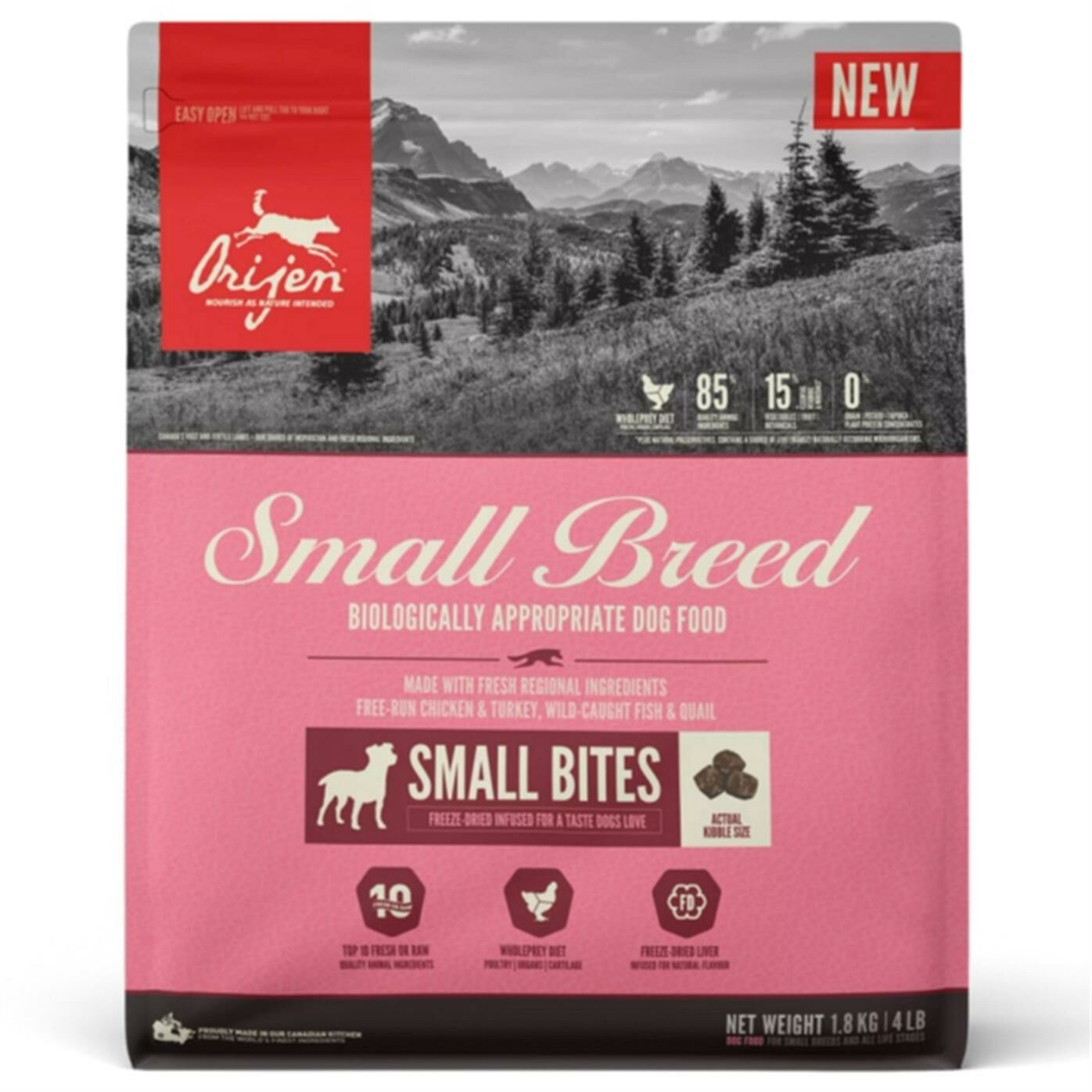 Small Breed Puppy and Adult Dog Food Yavru ve Yetişkin Küçük Irk Köpekler için Köpek Maması 1,8 Kg