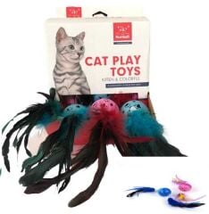 Nunbell İki Tarafı Tüylü Top Kedi Oyuncağı