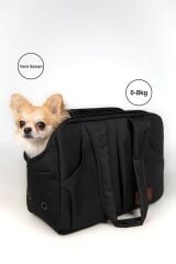 Salya Kabin Boy Taşıma Çanta – Siyah-İndigo | Köpek & Kedi Seyahat Çantası