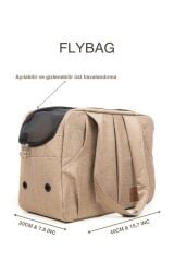 Salya Kabin Boy Taşıma Çanta – Siyah-İndigo | Köpek & Kedi Seyahat Çantası