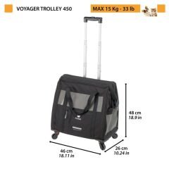 Voyager 450 Tekerlekli Taşıma Çantası – Siyah | Köpek & Kedi Seyahat Çantası
