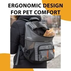 Voyager 350 Sırt Taşıma Çantası – Siyah | Köpek & Kedi Seyahat Çantası