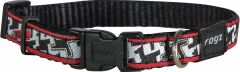 Rogz Fancy Köpek Boyun Tasması – Siyah-Beyaz Desenli, Small (20-31 cm)