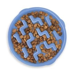 Feeder Notch Blue Large Köpek Yavaş Yeme Mama Kabı