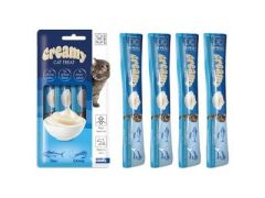 Creamy Ton Balıklı ve Karidesli Sıvı Kedi Ödül Maması 15gr (4'lü)