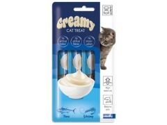 Creamy Ton Balıklı ve Karidesli Sıvı Kedi Ödül Maması 15gr (4'lü)