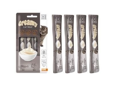 Creamy Morina Balıklı ve Sığır Etli Sıvı Kedi Ödül Maması 4x15 gr