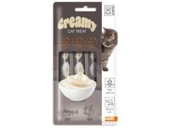 Creamy Morina Balıklı ve Sığır Etli Sıvı Kedi Ödül Maması 4x15 gr