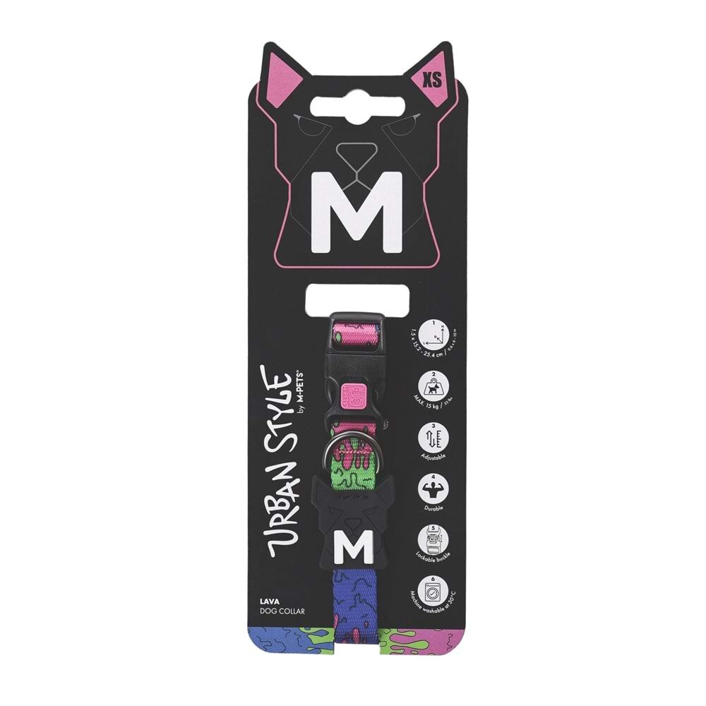 M-PETS URBAN STYLE LAVA KÖPEK BOYUN TASMASI (XS)