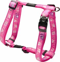 Rogz Fancy Köpek Göğüs Tasması – Pembe Pati Desenli, Large