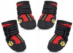 Kırımızı Köpek Ayakkabısı - Su Geçirmez!