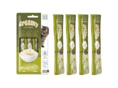 Creamy Deniz Taraklı ve Ton Balıklı Sıvı Kedi Ödül Maması 4x15gr