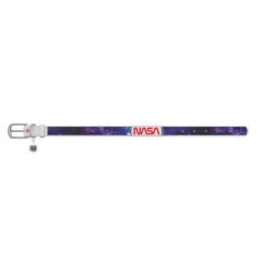 Waudog Tasarım Gerçek Deri Köpek Boyun Tasması – NASA21 Desenli, M, 25 mm / 38–49 cm, Beyaz