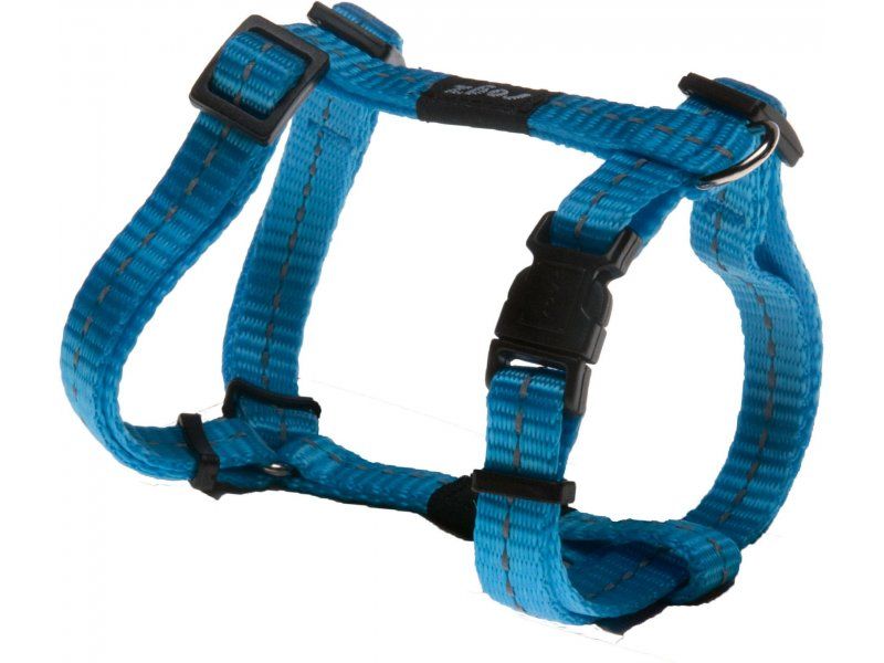 Rogz Köpek Göğüs Tasması – Reflektörlü Turkuaz, Small (23-37 cm)