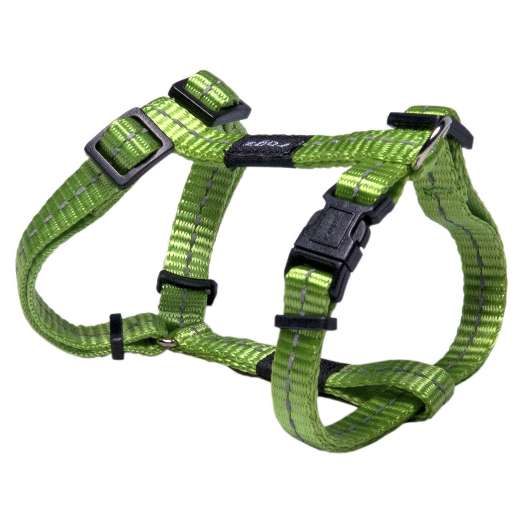 Rogz Köpek Göğüs Tasması – Reflektörlü Yeşil, Small (23-37 cm)
