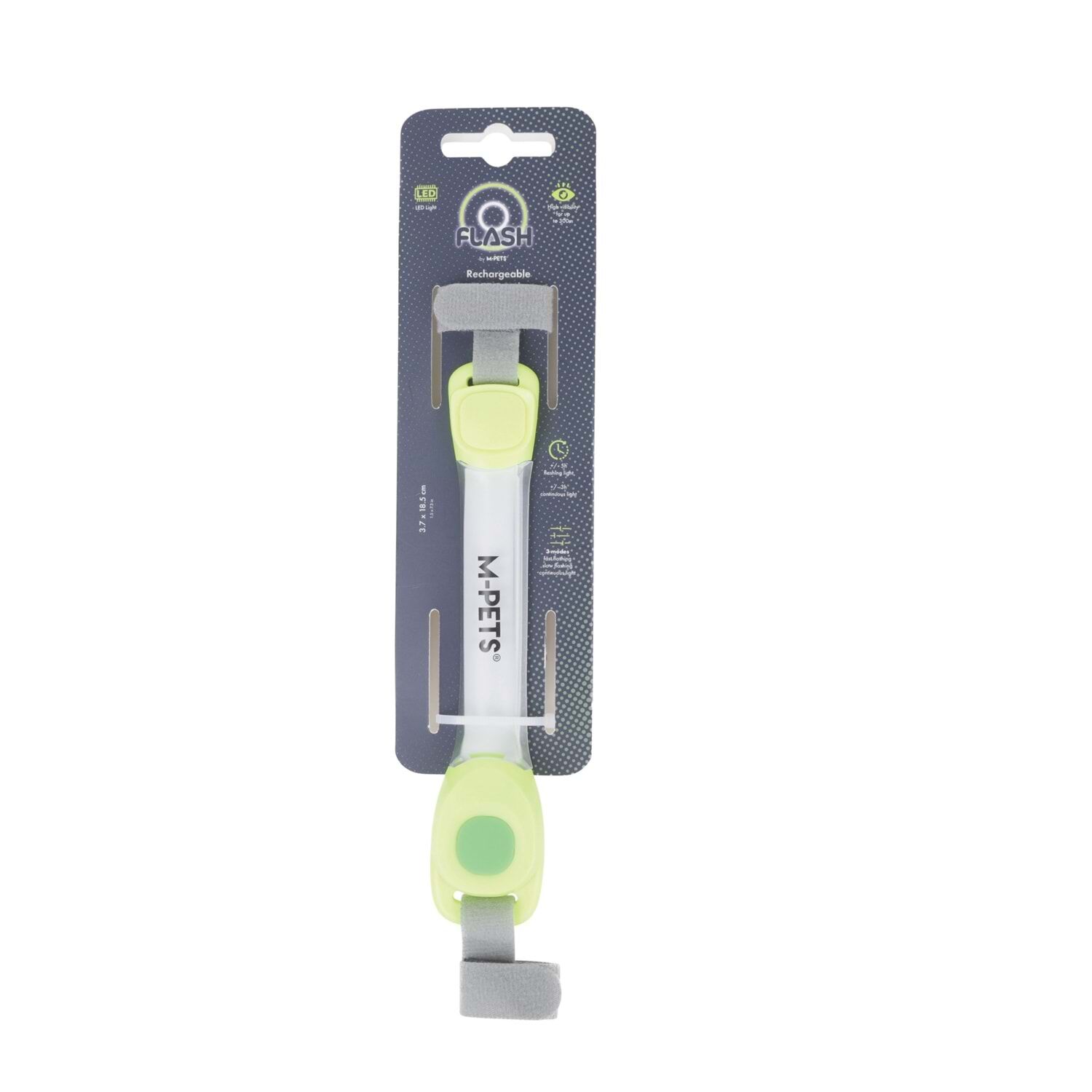 M-PETS Flash LED Işıklı Tasma Band Köpek  Güvenlik Bandı – Green