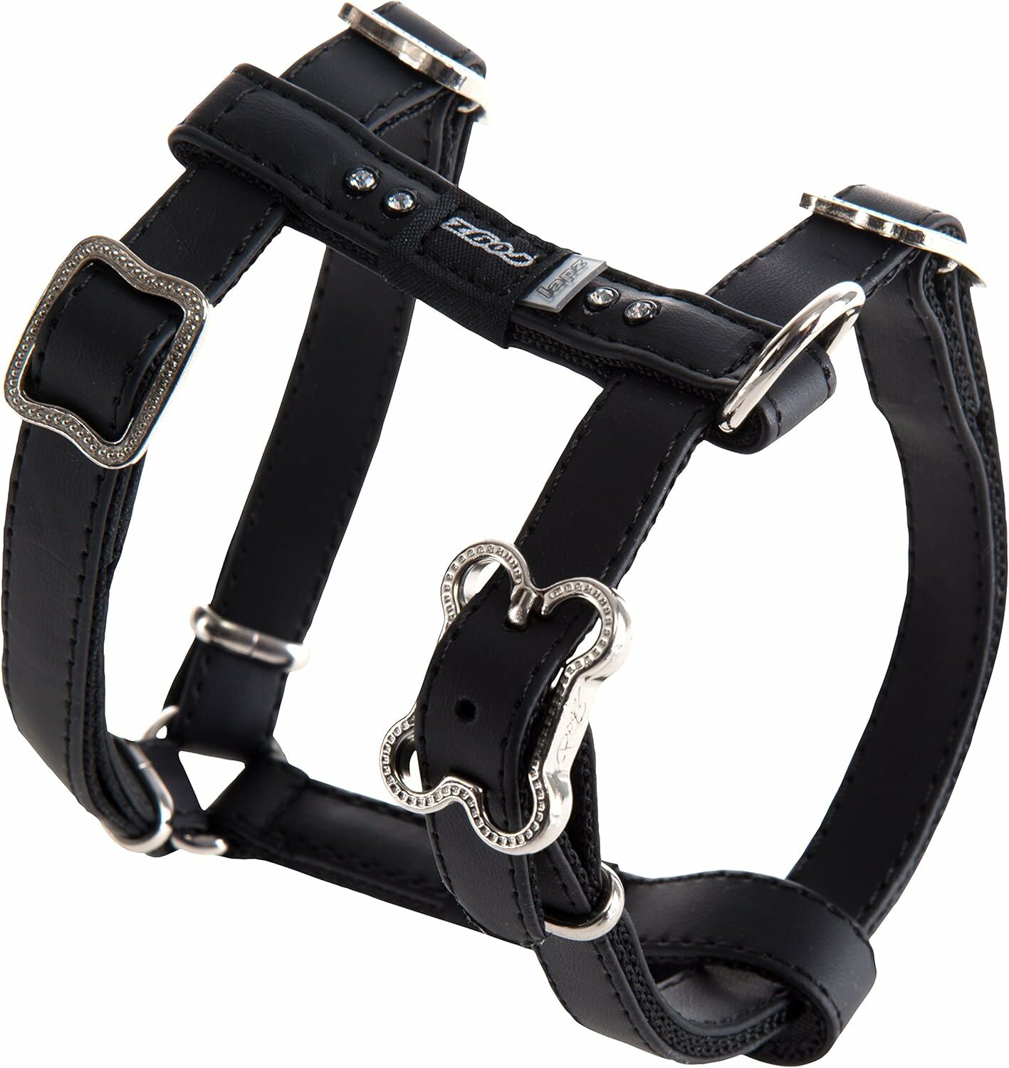 Rogz Luna Köpek Göğüs Tasması – Siyah, Extra Small (8 mm)