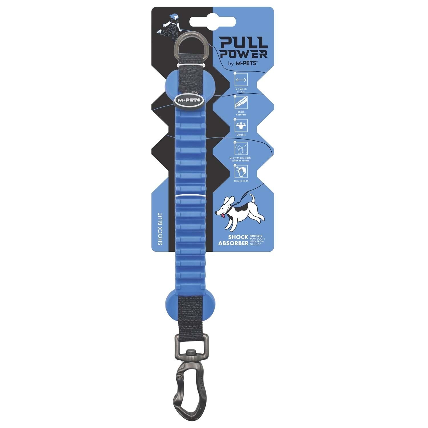 M-PETS PULL POWER ŞOK EMİCİ ARA TASMA BLUE