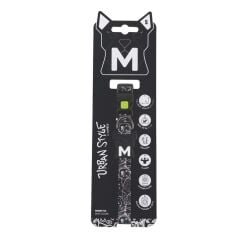 M-PETS URBAN STYLE FREESTYLE BLACK/WHİTE KÖPEK BOYUN TASMASI (M)