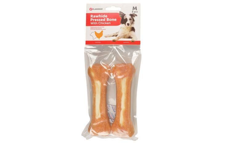 Rawhide Pressed Bones Tavuk Eti Kaplı Kemik Köpek Ödülü 2 li 15 cm