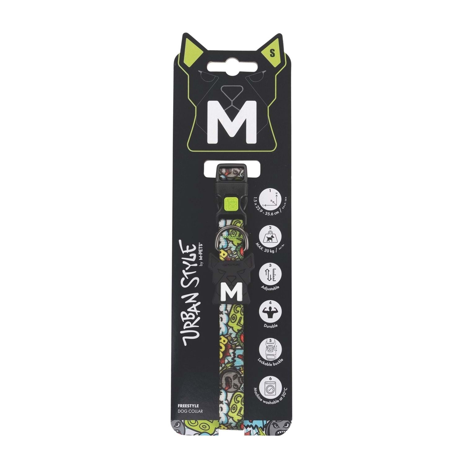 M-PETS URBAN STYLE FREESTYLE MULTİCOLOR KÖPEK BOYUN TASMASI (S)