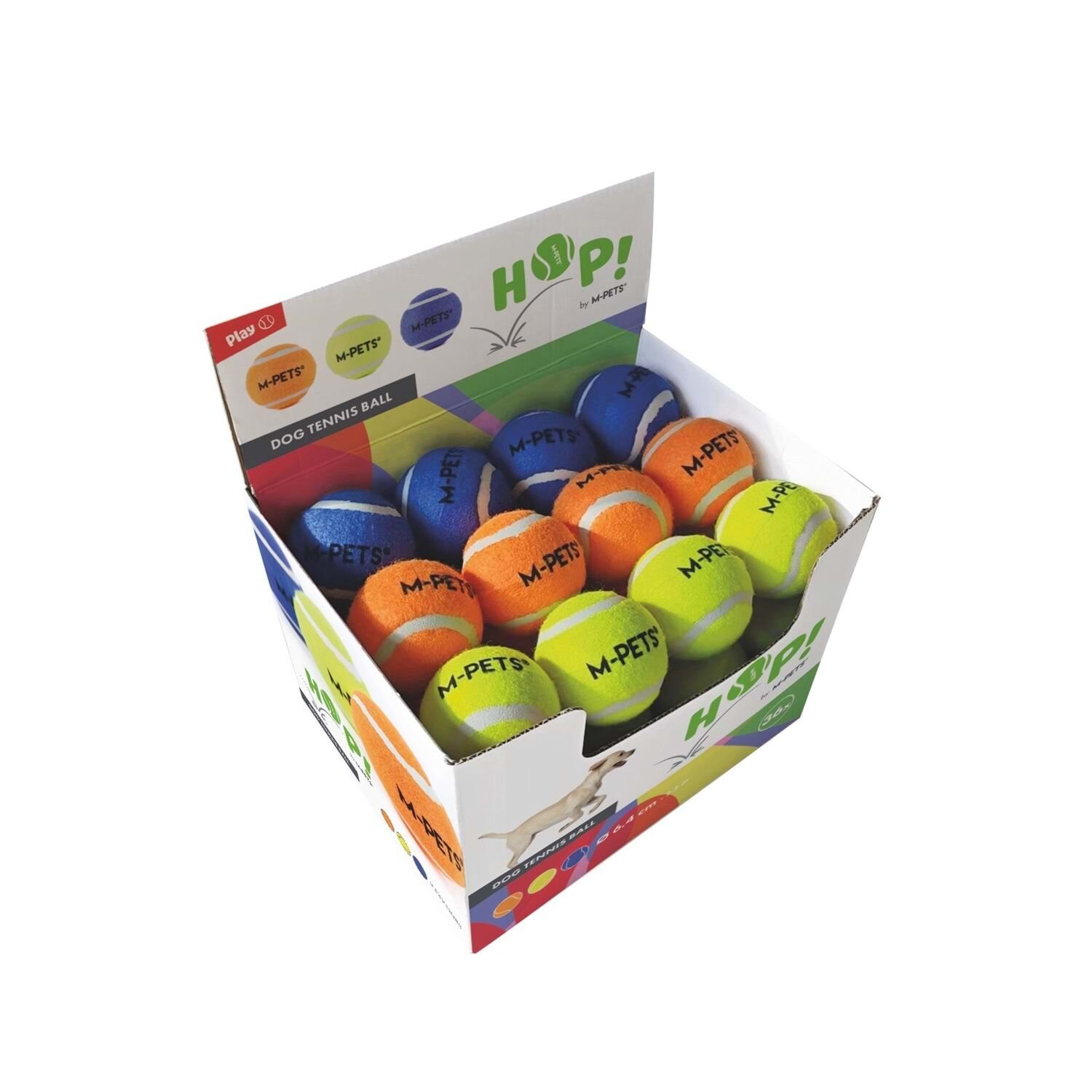M-PETS HOP TENNİS TOPU MİX COLOR 6,4CM
