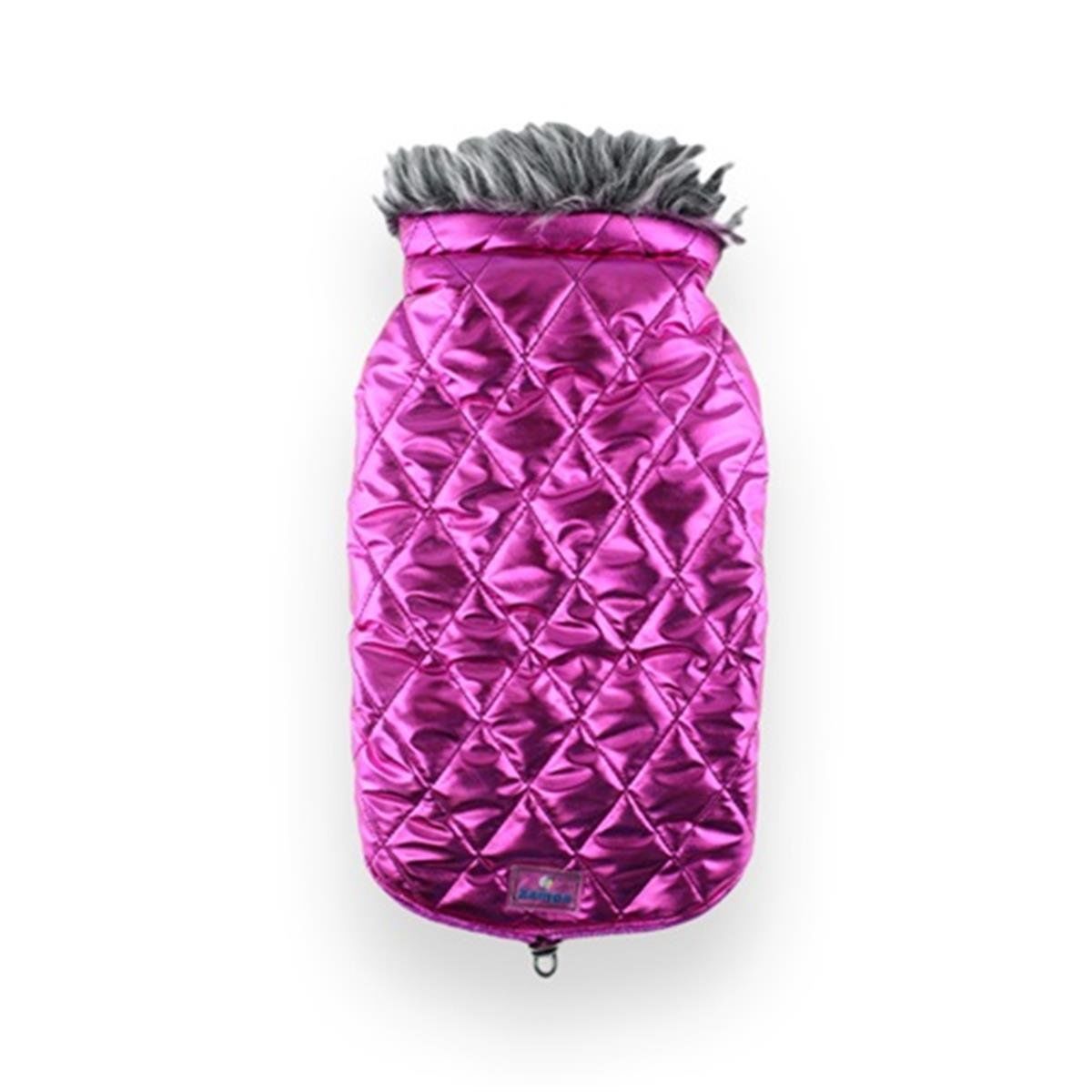 Zampa Shiny Yakalı Kürklü Köpek Montu – Parlak, Sıcak Tutucu, Şık Tasarım (L)