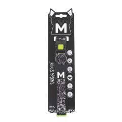 M-PETS URBAN STYLE FREESTYLE BLACK/WHİTE KÖPEK BOYUN TASMASI (L)