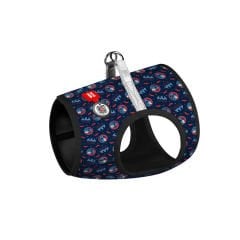 Waudog Tasarım Yumuşak Köpek Harneşi, ''Batman Mavi Kırmızı'' Deseni, XS1, B 24-27 CM, C 18-20 CM