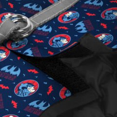 Waudog Tasarım Yumuşak Köpek Harneşi “Batman Mavi Kırmızı” – XS3 (B: 32–35 cm, C: 22–24 cm)
