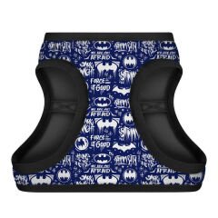 Waudog Tasarım Yumuşak Köpek Harneşi, ''Batman Mavi Beyaz'' Deseni, XS2, B 28-31 CM, C 20-22 CM