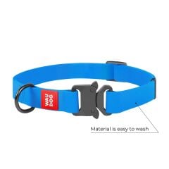 Waudog Su Geçirmez Köpek Boyun Tasması, 25MM, 35-58 CM Mavi