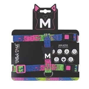 M-PETS URBAN STYLE LAVA ACTİVE KÖPEK GÖĞÜS TASMASI (M)