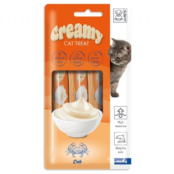 Creamy Treats Kedi Ödül Maması Yengeç Etli (4'lü)