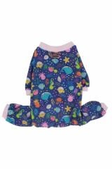 Pawstar Ocean Rompers Okyanus Kedi Köpek Penye Pijama Tulum (S)
