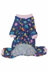 Pawstar Ocean Rompers Okyanus Kedi Köpek Penye Pijama Tulum (S)