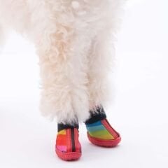 Peru Köpek Ayakkabısı – Kaymaz Taban, Su Geçirmez, Reflektör Detaylı (No:3)