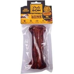 Deri Pres Kemik Barbekü Köpek Ödülü 15 cm – 1’li Paket