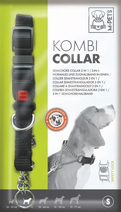 M-Pets 2 in 1 Kombi Eğitim Tasması – Boğazlık ve Standart Kullanım S