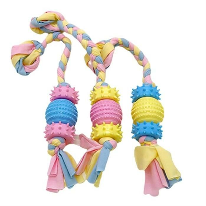 Zampa Triplastic İpli Top Köpek Oyuncağı 39cm (Karışık Renkli)