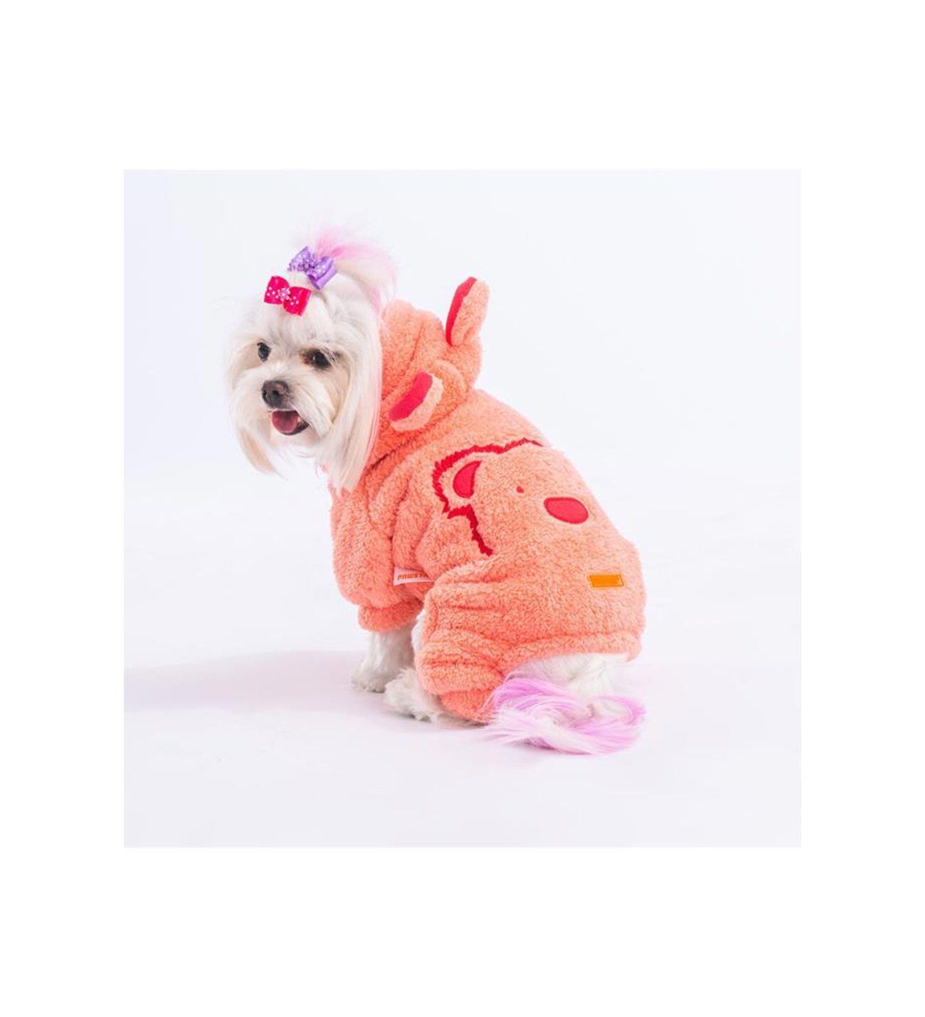 Salmon Koala Köpek Tulum (Rompers) – Rahat, Sevimli ve Günlük Kullanıma Uygun (M)