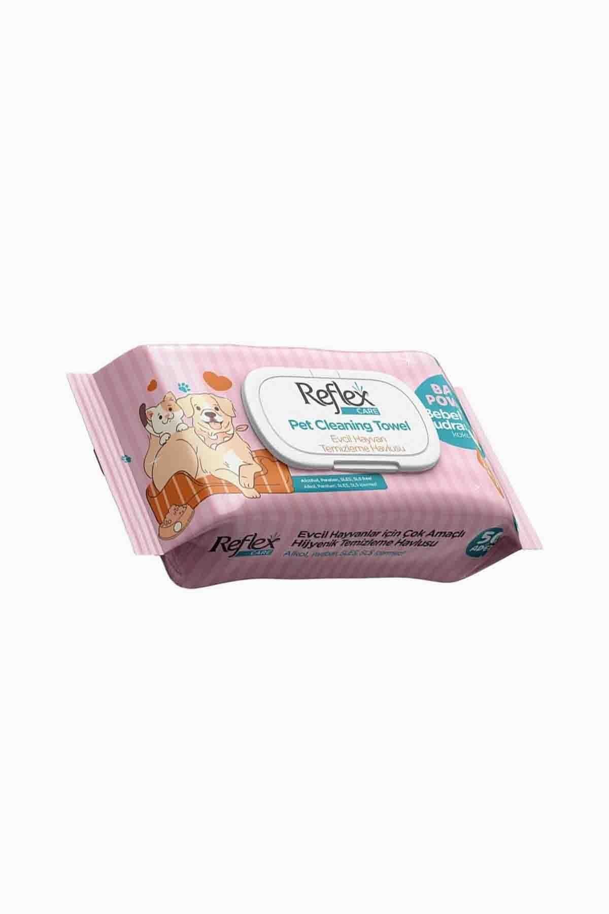 Reflex Care Evcil Hayvanlar için Çok Amaçlı Hijyenik Temizleme Havlusu (50'li)