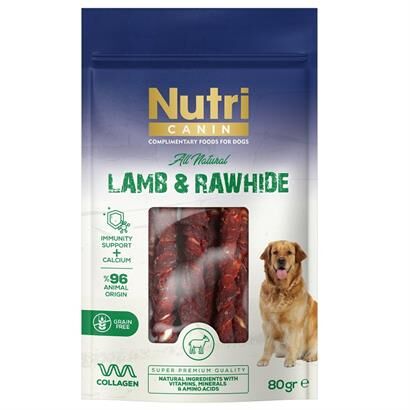 Nutri Canin Kuzu Etli Sarılı Kemik, 80 G