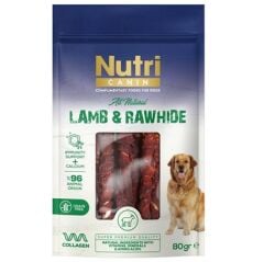 Nutri Canin Kuzu Etli Sarılı Kemik Köpek Ödül ve Çiğneme Ürünü 80 g