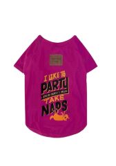 Alphadog Party Gri ve Mor Köpek T-Shirt