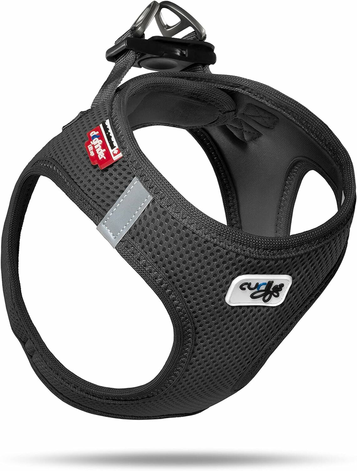 Curli Vest Harness Air-Mesh Köpek Göğüs Tasması Siyah (3XS)