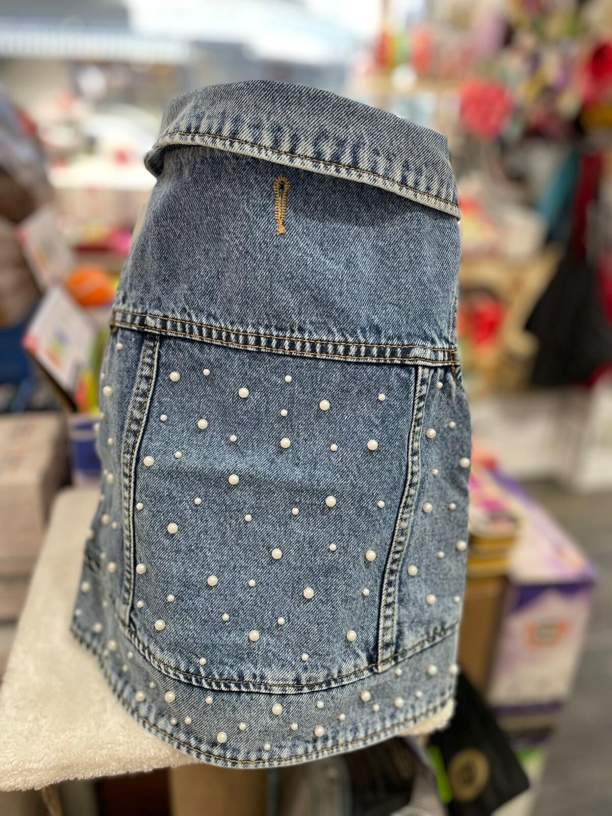 Ziggydog İncili Kot Köpek Yeleği – Şık, Modern ve Günlük Kullanıma Uygun (2XLarge)