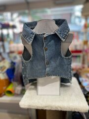 Ziggydog İncili Kot Köpek Yeleği – Şık, Modern ve Günlük Kullanıma Uygun (2XLarge)